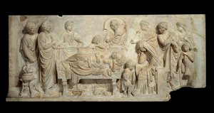 Begräbnis-Relief aus Marmor, Zeremonie in Venedig Anfang des 16. Jahrhunderts von Venetian School