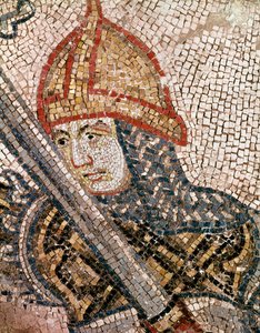 Kopf eines Soldaten (Mosaikdetail) von Veneto Byzantine School