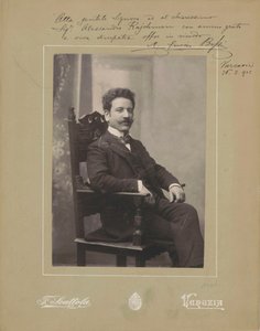 Porträt des Organisten und Komponisten Marco Enrico Bossi 1861-1925, ca. 1900 von Venezia . Photo studio Francesco Scattola
