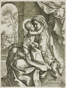 Madonna mit Kind und Heiliger Josef von Ventura Salimbeni