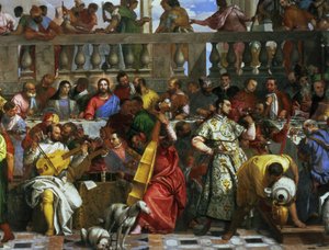 Das Hochzeitsmahl zu Kana (Detail) von Paolo Veronese