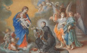 Madonna und Kind erscheinen dem heiligen Louis Gonzaga