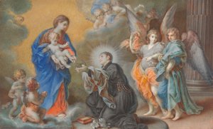 Madonna und Kind erscheinen dem Heiligen Louis Gonzaga