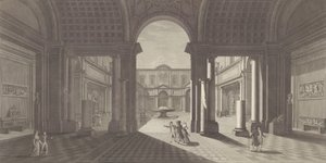 Ansicht des Innenhofs des Museo Pio-Clementino, ca. 1790-1827