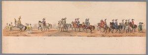 Historischer Umzug zum zweihundertjährigen Jubiläum der Universität Utrecht, 1836 (Platte 8) von Victor Adam