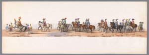 Historischer Umzug zum zweihundertjährigen Jubiläum der Universität Utrecht, 1836 (Platte 8) von Victor Adam