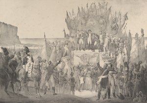 Militärfest in Boulogne mit Napoleon, der Sterne der Ehrenlegion verteilt, 19. Jahrhundert
