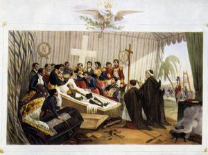Öffnung des Sarges von Napoleon auf der Insel St. Helena, 16. Oktober