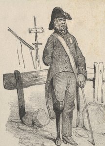 Soldat mit Holzbein, Mitte des 19. Jahrhunderts