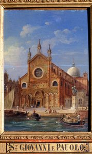Die Kirche Santi Giovanni e Paolo San Zanipolo, 19. Jahrhundert von Victor Adam