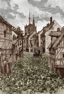 Affäre der Besessenen von Loudun (Dämonen von Loudun) um 1630: Hexenjagd, der französische Priester Urbain Grandier (1590-1634), der angeblich einen Pakt mit dem Teufel geschlossen hat und beschuldigt wird, Nonnen verzaubert zu haben, wird verbrannt