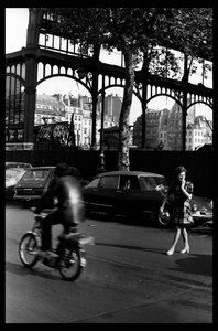 Abriss des Zentralmarktes in Paris, im August 1971 (s/w Foto)
