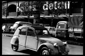 Die Hallen von Paris kurz vor dem Abriss im August 1971 (s/w Foto) von Victor Baltard