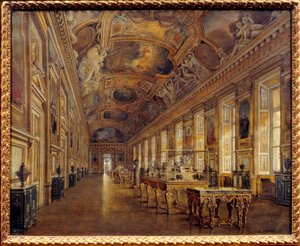 Ansicht der großen Galerie von Apollon im Louvre-Museum im Jahr 1880 von Victor Duval