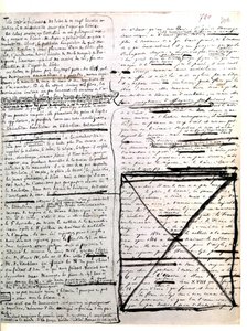 Autographische Seite von "Les Miserables" von Hugo. 1845-1861 von Victor Hugo