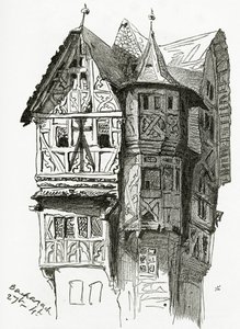 Haus in Bacharach am Rhein, 19. Jahrhundert von Victor Hugo