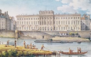 Ansicht des Hôtel des Monnaies am Zusammenfluss der beiden Arme der Seine