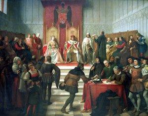Katholische Herrscher sprechen Recht von Victor Manzano y Mejorada