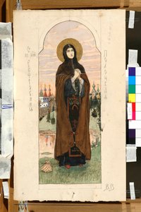 Porträt von Euphrosyne von Polotsk (1110-1173) von Victor Mikhailovich Vasnetsov
