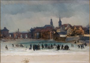 Blick auf Sachsenhausen und die Alte Brücke von Victor Müller