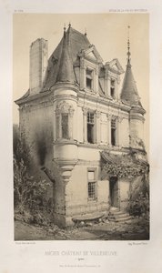 Architektur Pittoresque oder Denkmäler des 15. und 16. Jahrhunderts: Schlösser Frankreichs des 15. und 16. Jahrhunderts: Pl. 9, Altes Schloss von Villeneuve (Yonne) von Victor Petit