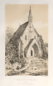 Architektur Pittoresque oder Denkmäler des 15. und 16. Jahrhunderts: Schlösser Frankreichs des 15. und 16. Jahrhunderts: Pl. 22, Kapelle von Fontaine-Jean (Loiret) von Victor Petit