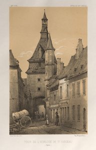 Architektur Pittoresque oder Denkmäler des 15. und 16. Jahrhunderts: Schlösser Frankreichs des 15. und 16. Jahrhunderts: Pl. 42, Uhrturm von St. Fargeau (Yonne)