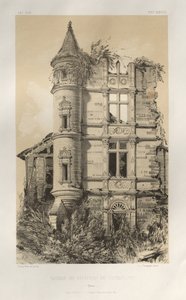 ...Pl. 24, Ruinen des Schlosses von Champlost Yonne, veröffentlicht 1860