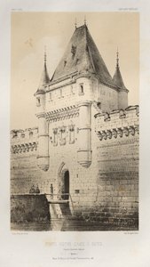Pl. 80, Porte Notre-Dame à Sens nach alten Zeichnungen Yonne, 1860