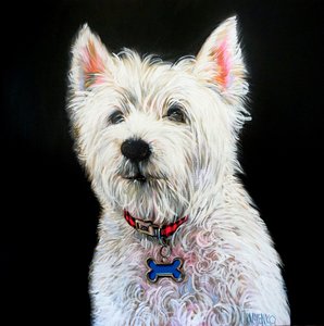 Charmantes Westie-Porträt von Victor Tkachenko