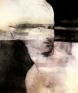 Gedämpftes abstraktes Porträt von Victor Tkachenko