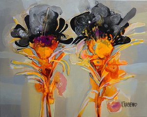 Lebhafte Abstrakte Blumen