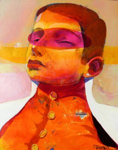 Lebhaftes Jungen-Gesicht von Victor Tkachenko