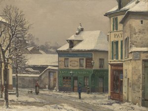Schneeeffekt in den Vororten, ca. 1875-85