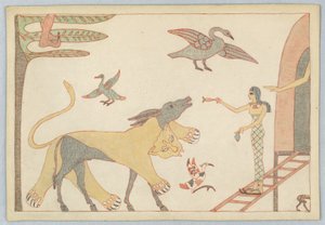 Der Esel im Löwenfell, Illustration zu Äsops Fabeln von Victor Wilbour