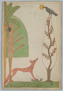 Der Fuchs und die Krähe, Illustration zu Äsops Fabeln von Victor Wilbour