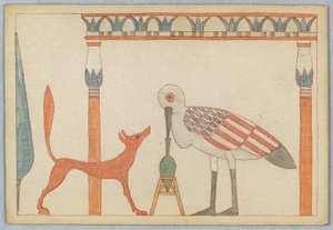 Der Fuchs und der Storch, Illustration zu Äsops Fabeln von Victor Wilbour