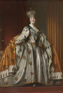 Porträt von Kaiserin Katharina II 1729-1796 in ihren Krönungsroben, nach 1762