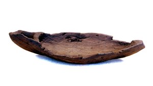 Wikinger-Holzspielzeug in Form eines Schiffes (Drakkar) nahe einer Wikingersiedlung in Grönland gefunden