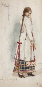 Kostümentwurf für die Oper Rusalka von A. Dargomyzhsky