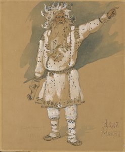 Großvater Frost. Kostümentwurf für die Oper Schneeflöckchen von N. Rimski-Korsakow, 1885