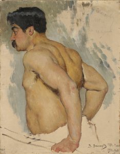Porträt des Künstlers Nikolai Kuznetsov 1850-1929, 1884 von Viktor Mikhaylovich Vasnetsov