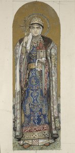 Heilige Olga, Prinzessin von Kiew (Studie für Fresken in der St. Wladimir-Kathedrale von Kiew), 1884-1889