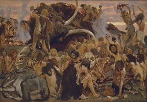 Das Steinzeitalter. Ein Fest, 1883 von Viktor Mikhaylovich Vasnetsov