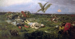 Das Feld der Schlacht von Prinz Igor mit den Kiptschaken, 1880