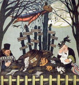 Das Grab der Konterrevolutionäre: Wrangel, Dutov, Koltschak, ca. 1920-1921 (Poster) von Viktor Nikolaevich Deni