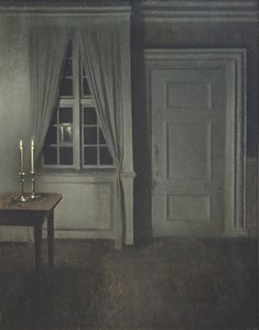 Interieur mit zwei Kerzen