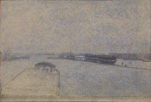 Der Hafen von Kopenhagen, gesehen von Kvæsthusgade von Vilhelm Hammershøi