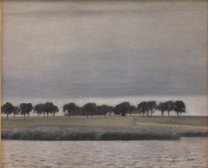 Vorstudie zu "Solregen. Gentofte See" von Vilhelm Hammershøi