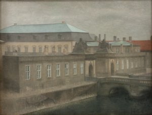 Ansicht des Christiansborg Palastes. Spätherbst von Vilhelm Hammershøi